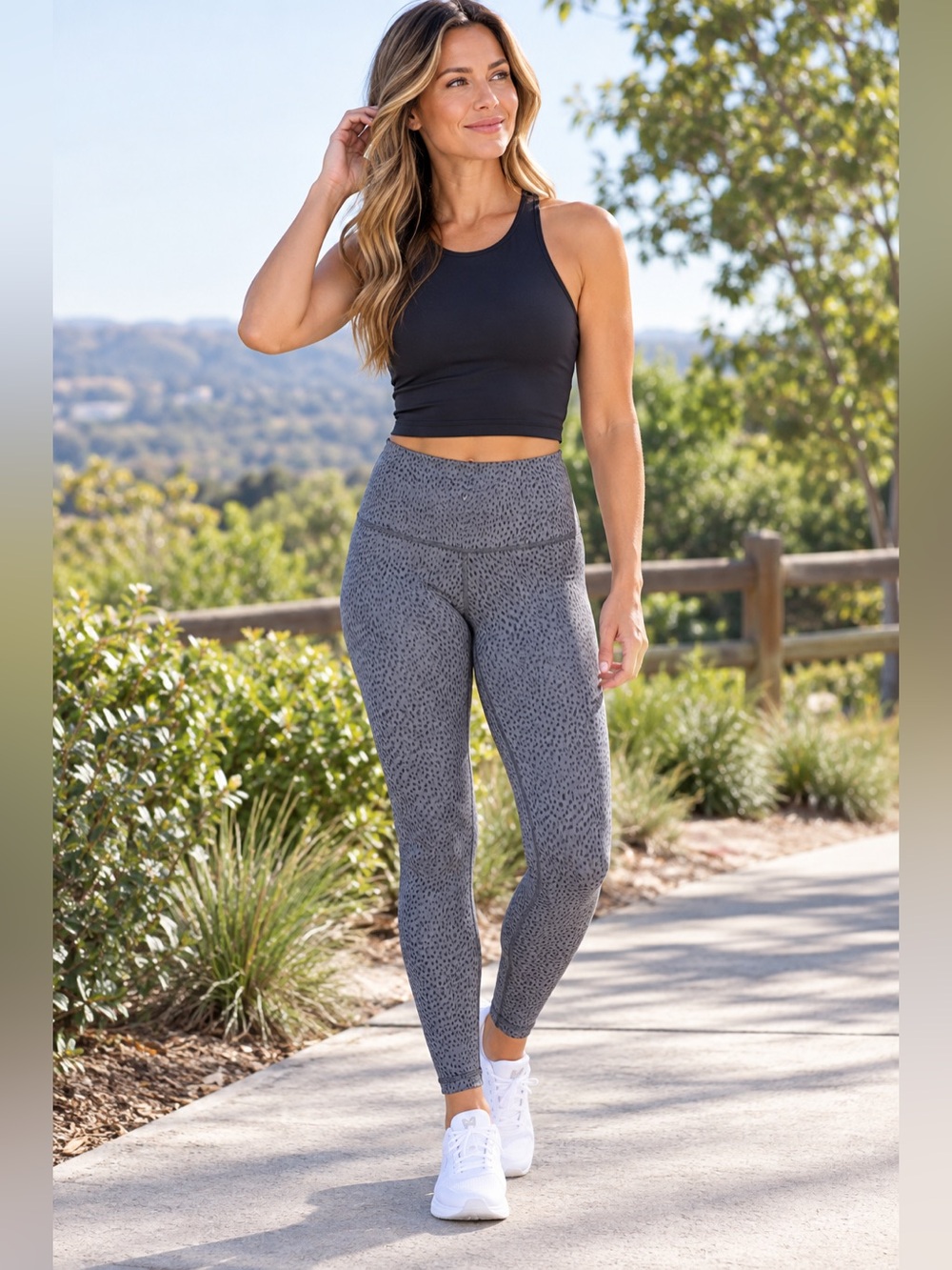 Lululemon Wunder Under Pant *Full-On Luon (Roll Down) Dottie Dash Slate Black 2